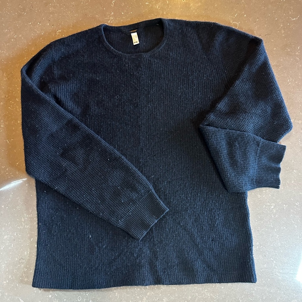 Men's Black Sweater merino wool by Fal